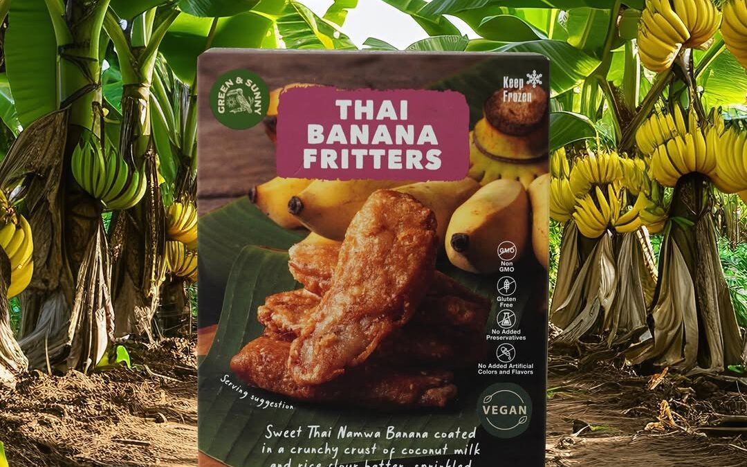 Green & Sunny Thai Banana Fritters in local banana farm using Namwa bananas from Thai farmers